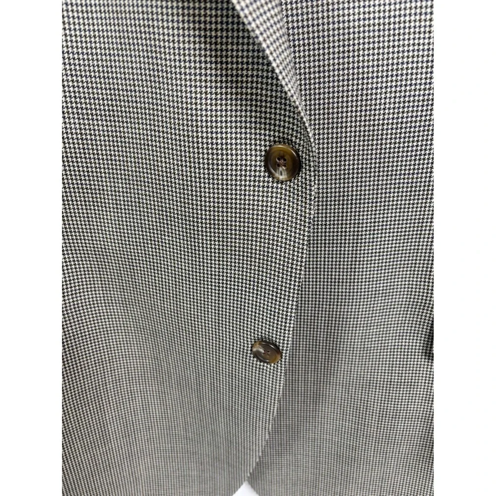 Lauren Ralph Lauren Mens 54R Wool Houndstooth Blazer Sport Coat Brown Tan